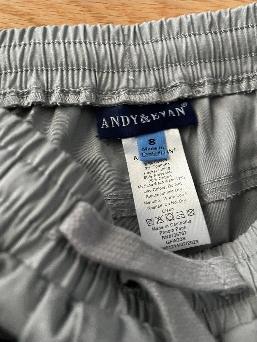 2pc Andy & Evan boys outfit size 8 gray pants blue holiday sweater nwt